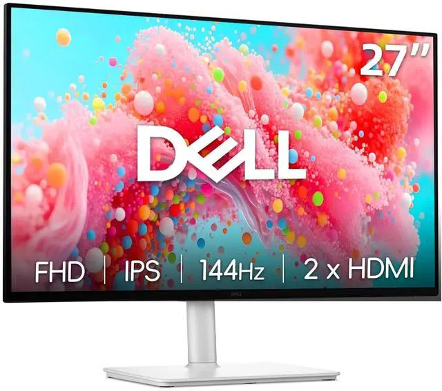 Main image of 27 inch Monitor, LED FHD - 144Hz Refresh Rate 1500:1 Contrast Ratio, AMD FreeSync - VESA, Integrated 2x3W Speaker, Height/Tilt/Pivot/Swivel Adjustability, 2 x HDMI, White
