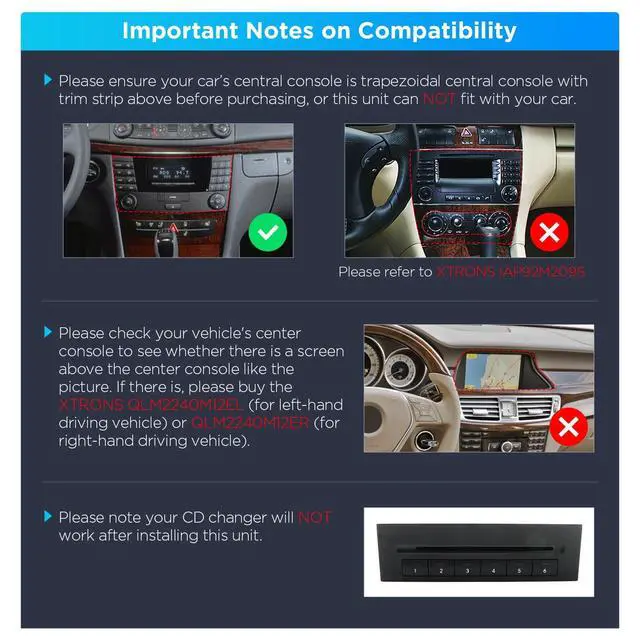 Alt view image 3 of 7 - Car Stereo for Mercedes Benz W211 W219, Android 14 Octa Core 4GB+64GB Car Radio DVD Player, 7 Inch IPS Touch Screen GPS Navigation for Car Head Unit Built-in DSP CarPlay Android Auto 4G LTE