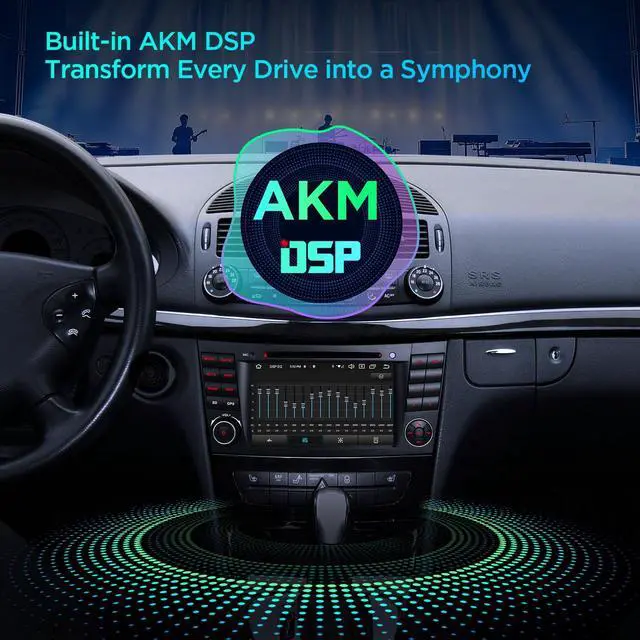 Alt view image 6 of 7 - Car Stereo for Mercedes Benz W211 W219, Android 14 Octa Core 4GB+64GB Car Radio DVD Player, 7 Inch IPS Touch Screen GPS Navigation for Car Head Unit Built-in DSP CarPlay Android Auto 4G LTE