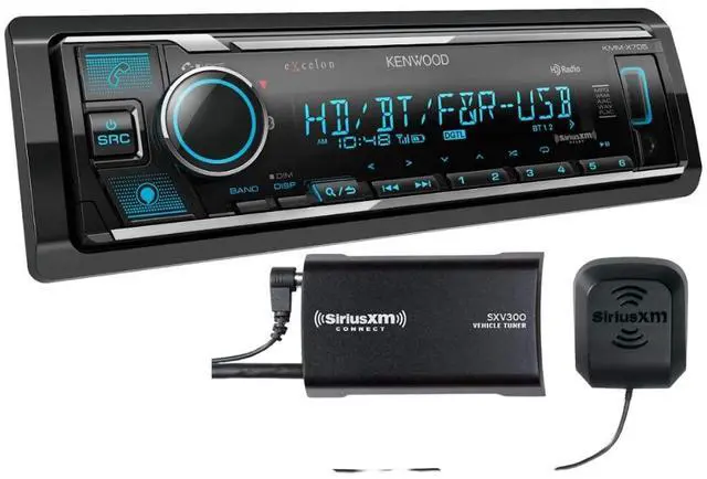Main image of KMM-X705 Media Receiver with Bluetooth, Alexa Built-in, HD Radio, Front USB, SiriusXM Ready, Spotify, Pandora, for iPhone and Android Phone, Music Mix | Plus SXV300V1 SiriusXM Tuner