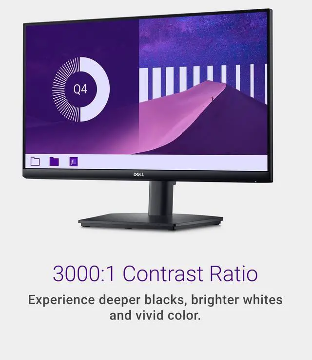 Alt view image 4 of 7 - 24 Monitor E2425HS, FHD, VA Panel, 75Hz, TUV Rheinland 3-Star | 1920x1080, 23.8in, 3000:1 Contrast, 8ms, Anti-Glare, HDMI, DisplayPort, VGA, Height, Swivel, Tilt, Eye Comfort