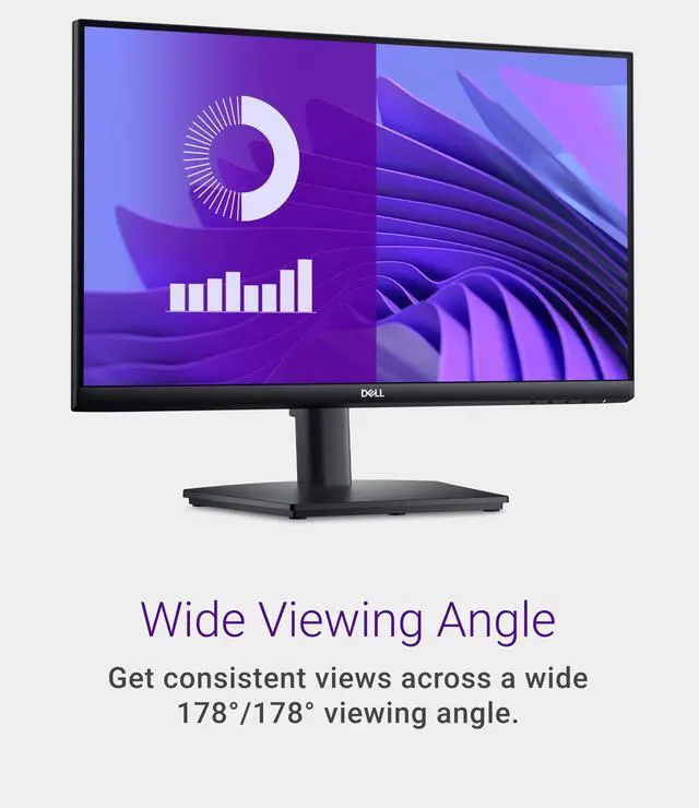 Alt view image 5 of 7 - 24 Monitor E2425HS, FHD, VA Panel, 75Hz, TUV Rheinland 3-Star | 1920x1080, 23.8in, 3000:1 Contrast, 8ms, Anti-Glare, HDMI, DisplayPort, VGA, Height, Swivel, Tilt, Eye Comfort