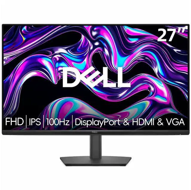 Main image of 27 inch Monitor, LED FHD - 100Hz Refresh Rate 1000:1 Contrast Ratio, IPS, AMD FreeSync - VESA, Tilt Adjustability, DisplayPort & HDMI & VGA, Anti-Glare, Black