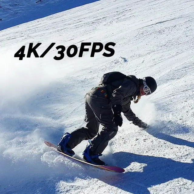 Alt view image 5 of 6 - C100 Plus Action Camera in White with 4K Video, EIS Stabilization, and Audio Recording, Bundle Including: 64GB Micro SD Card, 50-in-1 Action Kit, Card Reader, Card Wallet, and Micro USB Cable