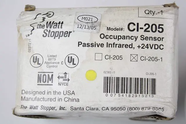 Alt view image 4 of 4 - CI-205-1 Passive Infrared Occupancy Sensor, 24VDC, Pir