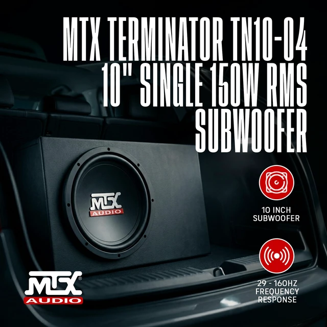 Alt view image 2 of 7 - TN10-04 Audio 10 inch 300 Watt Car Audio 84.9 dB 4 OHM Single Voice Coil Subwoofer (4 Pack)