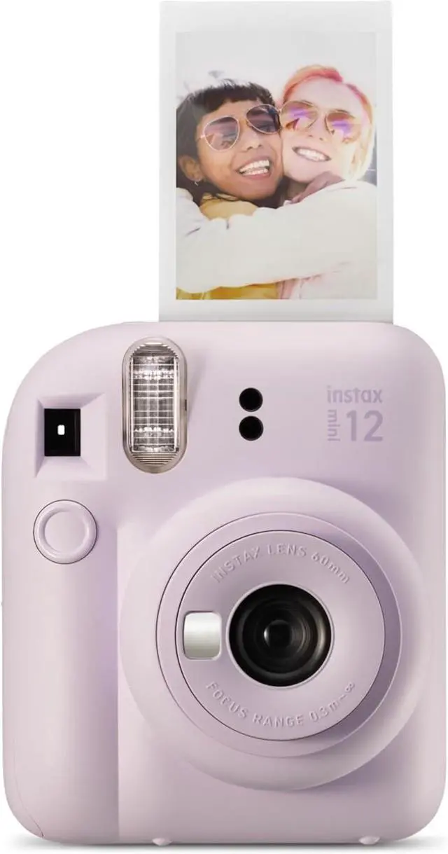 Alt view image 2 of 7 - Instax Mini 12 Camera with Instant Mini Film and PixiBytes Microfiber Cleaning Cloth... (Lilac Purple, Camera + 2 Twin Pack)