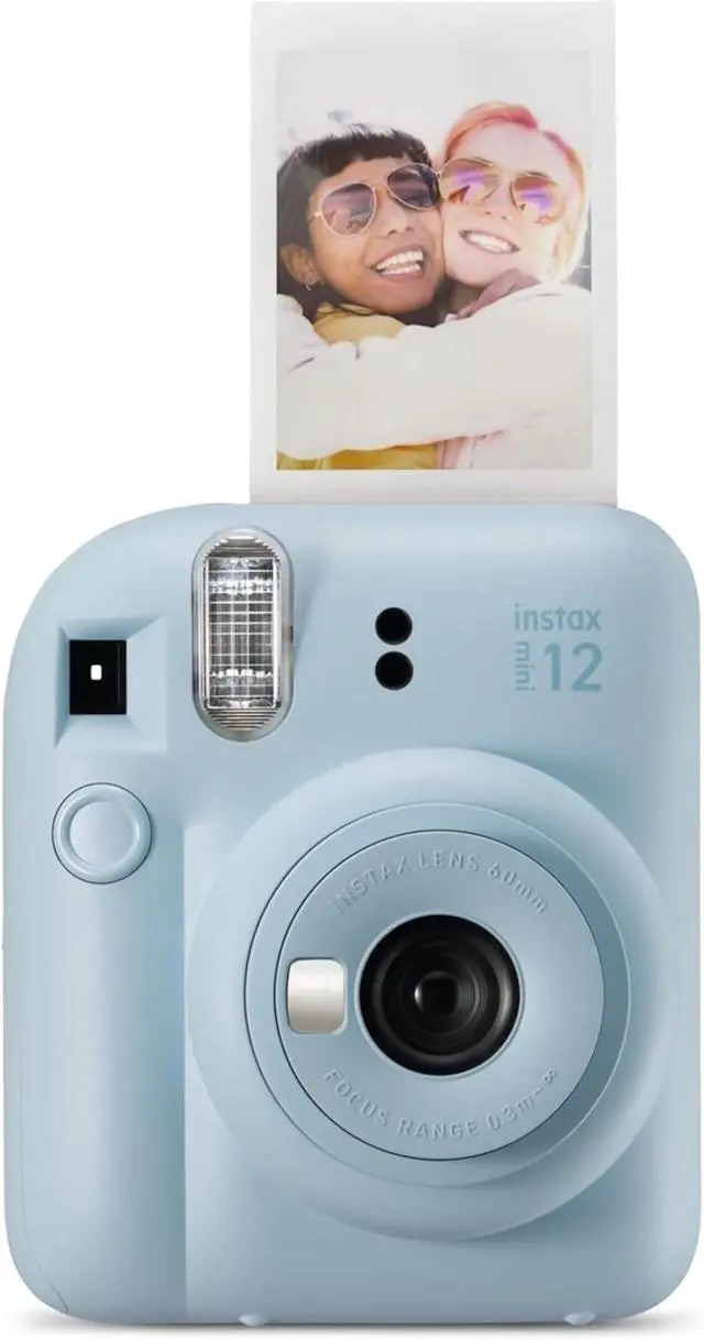 Alt view image 2 of 7 - Instax Mini 12 Camera with Instant Mini Film and PixiBytes Microfiber Cleaning Cloth... (Pastel Blue, Camera + 4 Twin Pack)