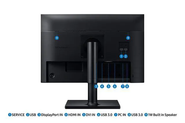 Alt view image 5 of 7 - FT45 Series 24-Inch WUXGA 1920 x 1200 Computer Monitor, 75Hz, IPS Panel, HDMI, DisplayPort, DVI, USB Hub, Built-in Speakers, Height Adjustable Stand, 3 Yr WRNTY (LF24T454GYNXZA),Black