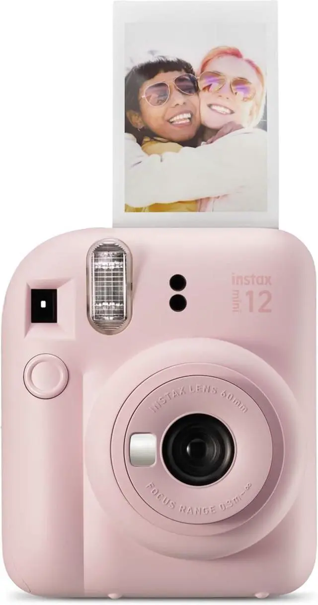 Alt view image 2 of 7 - Instax Mini 12 Camera with Instant Mini Film and PixiBytes Microfiber Cleaning Cloth... (Blossom Pink, Camera + 4 Twin Pack/CC1)