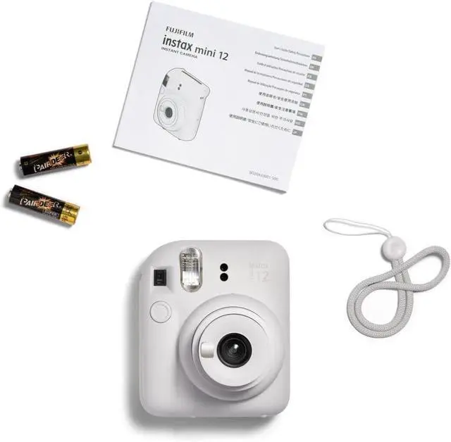 Alt view image 3 of 7 - Instax Mini 12 Camera with Instant Mini Film and PixiBytes Microfiber Cleaning Cloth... (Blossom Pink, Camera + 4 Twin Pack/CC1)