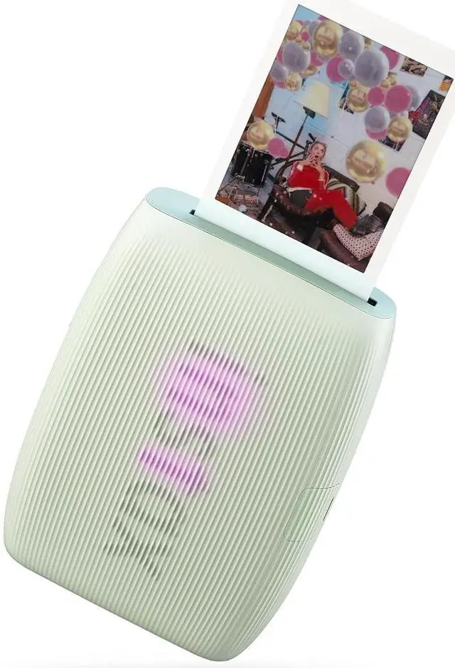 Alt view image 3 of 7 - INSTAX Mini Link 3 Smartphone Printer with INSTAX Mini Instant Film and Sunshine Microfiber Cleaning Cloth... (2 Twin Pack (40 Sheets), Sage Green)