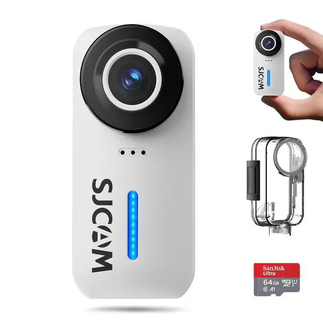 Alt view image 4 of 6 - C110+ 4K30FPS Action Camera Ultra HD with EIS, 170 Degree Wide Angle 98FT Waterproof Camera (White)