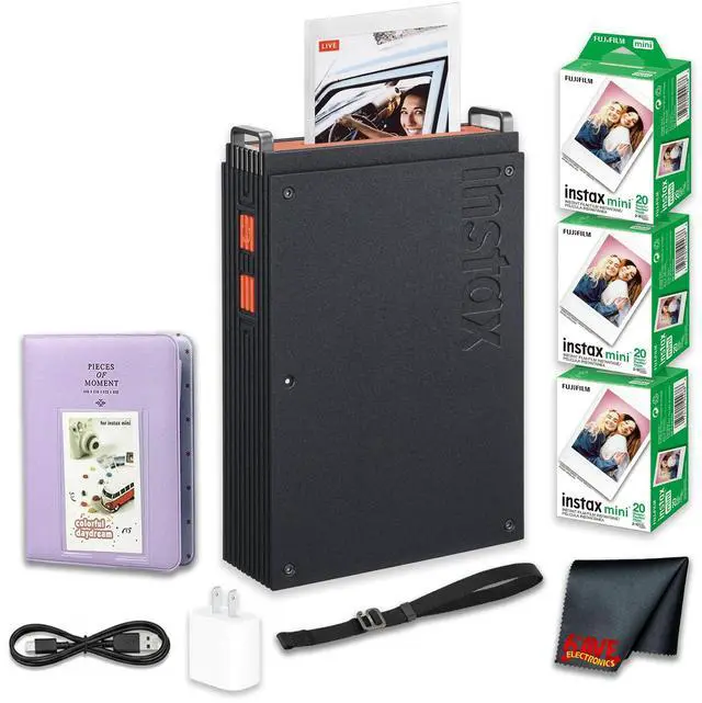 Main image of instax mini Link Bluetooth Smartphone Printer 60-Photo Bundle | For Mobile Photos, Parties & Scrapbooks | Bluetooth Printing, 2x3" Prints | Includes Photo Album