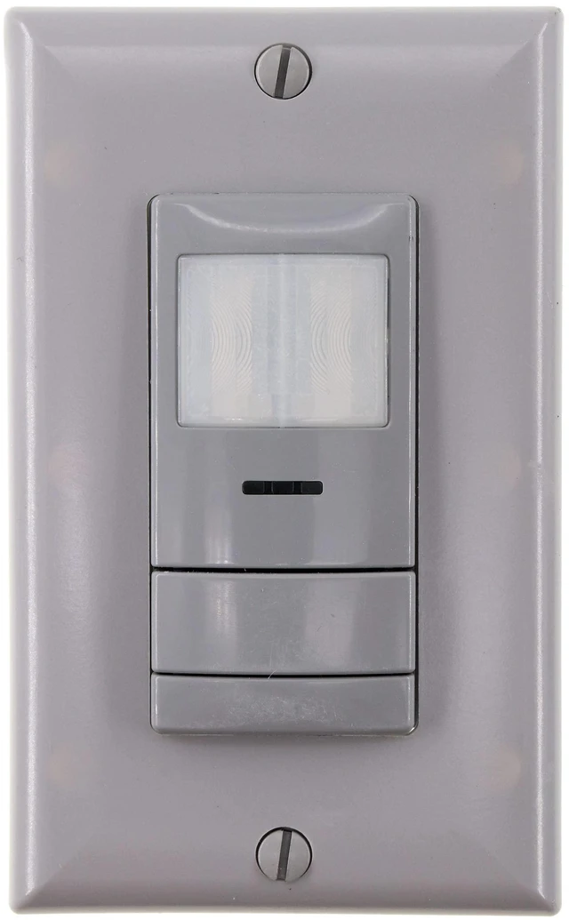Main image of NWSX-PDT-LV-GY nLight Dual-Tech Occupancy Sensor Wall Switch, 12/24Vdc, Gray