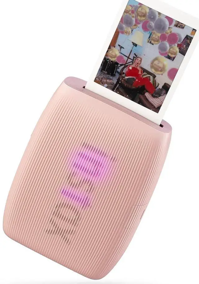 Alt view image 3 of 7 - INSTAX Mini Link 3 Smartphone Printer with INSTAX Mini Instant Film and Sunshine Microfiber Cleaning Cloth... (2 Twin Pack (40 Sheets), Rose Pink)