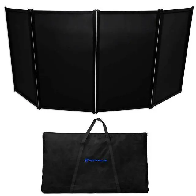 Alt view image 2 of 7 - RFAAC DJ Event Facade 4-Panel Booth with RSCFAW White Scrim Set | Aluminum Frame, Black and White Scrims, 27.5" x 47.2" Panels, Foldable, Travel Bag, DJ Event, 2-items
