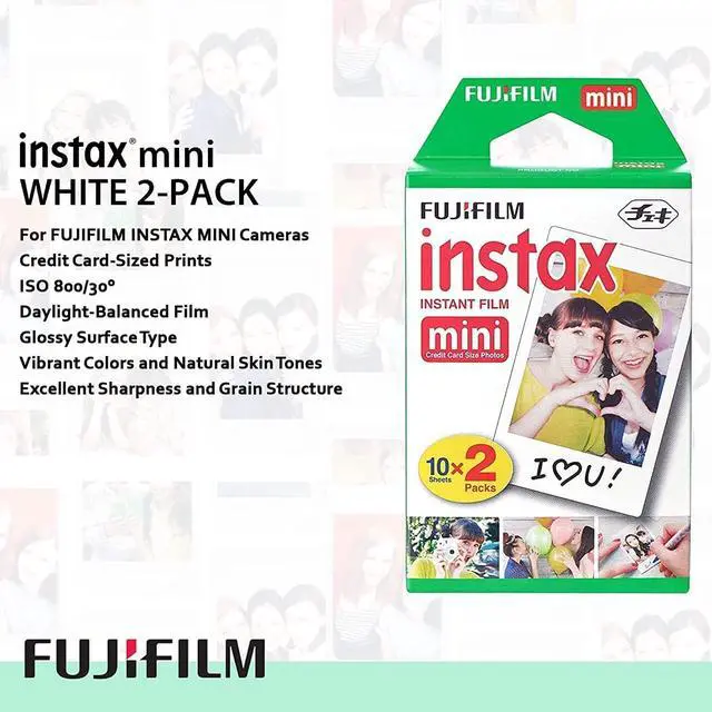 Alt view image 4 of 7 - INSTAX Mini Link 3 Smartphone Printer with INSTAX Mini Instant Film and Sunshine Microfiber Cleaning Cloth... (3 Twin Pack (60 Sheets), Clay White)