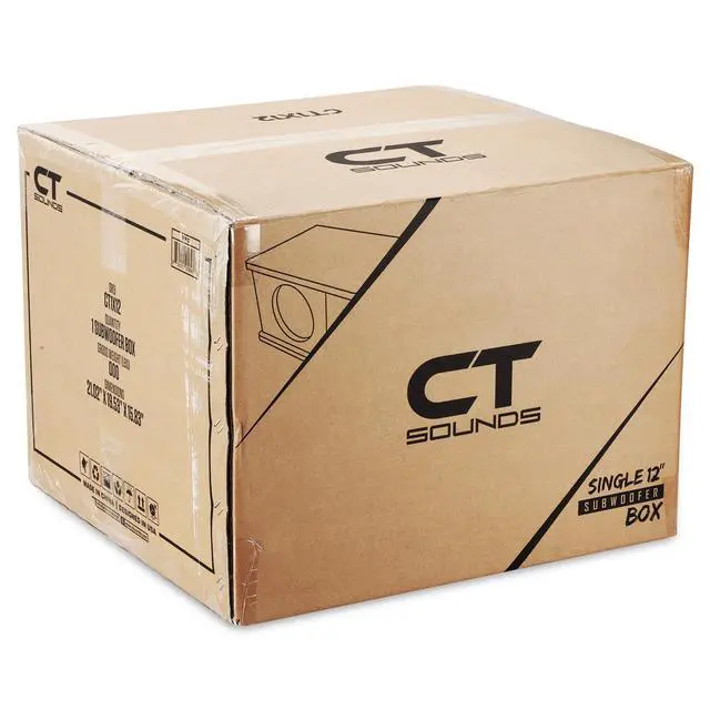Alt view image 6 of 6 - CT1X12 Single 12 Kerf Port Universal-Fit Car Subwoofer Box