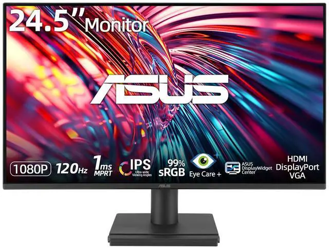 Main image of 25" Business Monitor, FHD IPS Display, 120Hz Refresh Rate, 1ms MPRT, SmoothMotion Technology, Adaptive-Sync, Eye Care, HDMI DisplayPort VGA, Wall Mountable