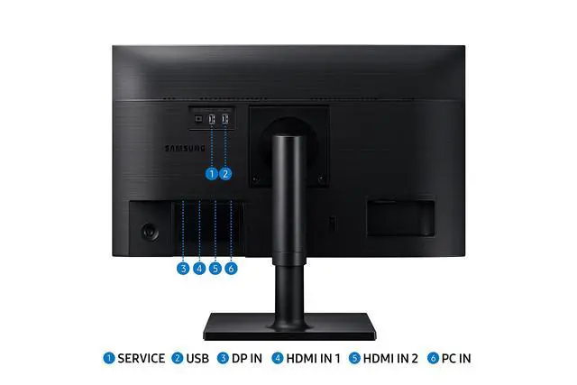 Alt view image 3 of 7 - FT45 Series 24-Inch FHD 1080p Computer Monitor, 75Hz, IPS Panel, HDMI, DisplayPort, USB Hub, Built-in Speakers, Height Adjustable Stand, 3 Yr WRNTY (LF24T450FZNXGO),Black