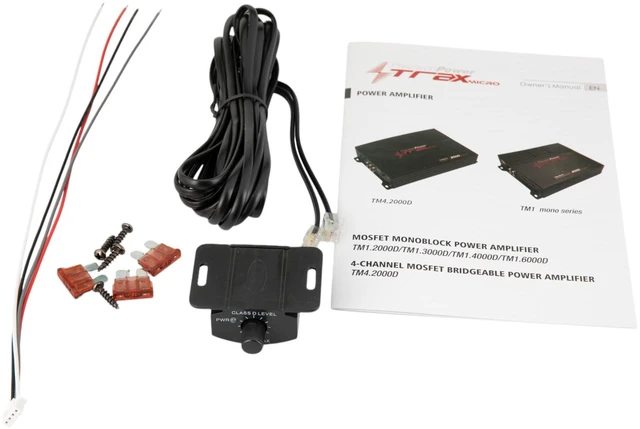Alt view image 7 of 7 - Trax Micro Monoblock Class D Car Stereo Amplifier TM1.6000D 6000W Single Channel Digital Subwoofer Amp with Wired Bass Control & High-Level Inputs for Powerful Audio