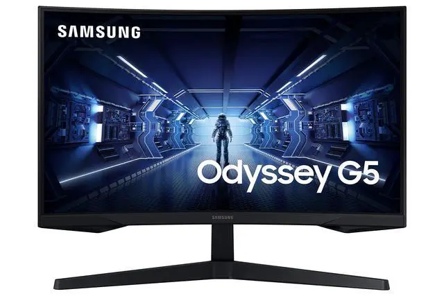 Main image of Odyssey G5 Series 27-Inch WQHD (2560x1440) Gaming Monitor, 144Hz, Curved, 1ms, HDMI, Display Port, FreeSync Premium (LC27G55TQWNXZA)