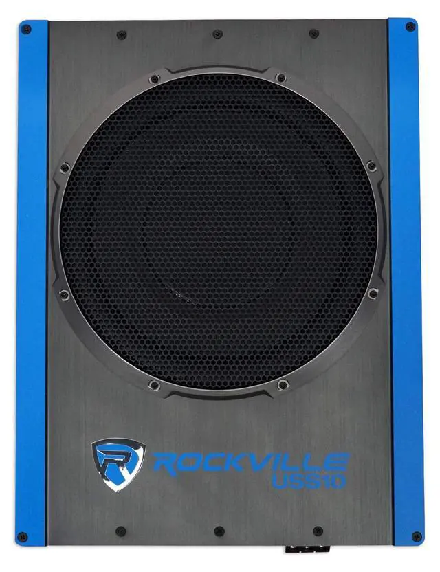 Alt view image 2 of 7 - USS10 10" Slim Under-Seat Active Powered Car/Truck Subwoofer | 800W Peak / 200W RMS, Bass Knob, CEA-2006 Compliant, RCA and High Level Inputs, Auto Turn-On, Built-In Amp, 2.9" Profile
