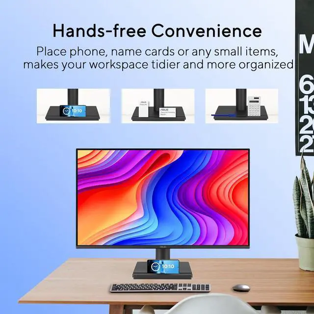 Alt view image 2 of 7 - 24" Monitor, 1080P IPS Full HD Display, 120Hz Refresh Rate, 1ms MPRT, Eye Care Technology with Low Blue Light Flicker Free, Frameless Design, HDMI | VGA, VESA Mountable