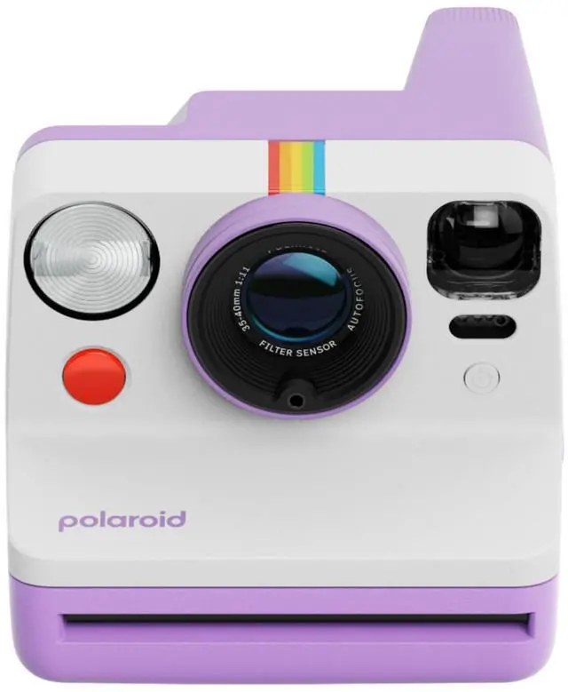 Alt view image 6 of 7 - Now Generation 3 Purple Analog Instant Camera Bundle | Built-in Tripod Mount, Accessories - Two-Lens AF System, Manual Mode, (17 items)