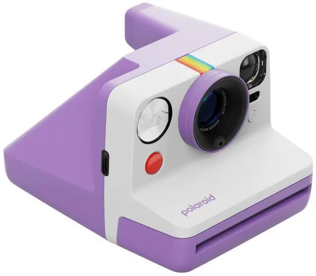 Alt view image 7 of 7 - Now Generation 3 Purple Analog Instant Camera Bundle | Built-in Tripod Mount, Accessories - Two-Lens AF System, Manual Mode, (17 items)