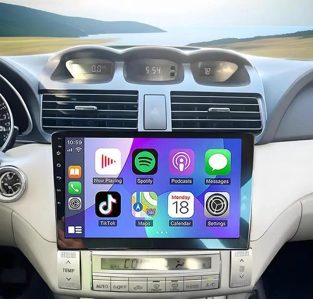 Main image of 4+64G Car Stereo for Toyota Solara 2004-2008,10.1 Inch Android 13 Double Din Car Radio with Carplay & Android Auto, in-Dash Navigation Radio with BT Mirror Link WiFi FM Radio & Backup Camera