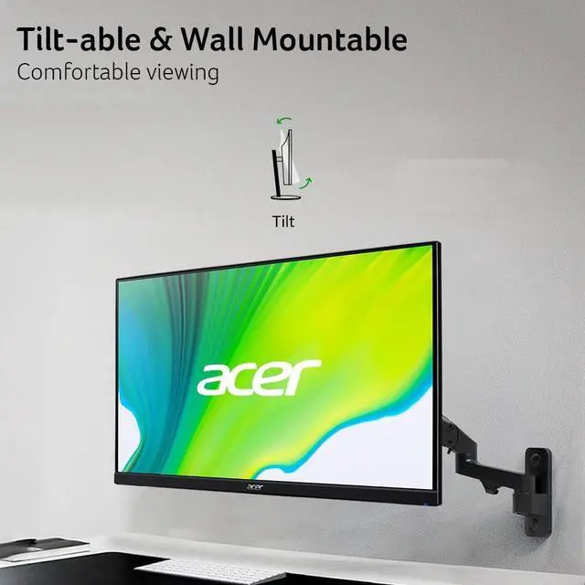 Alt view image 7 of 7 - KB272 E0bi 27" IPS Full HD (1920 x 1080) Zero-Frame Gaming Office Monitor AMD FreeSync Technology Up to 100Hz Refresh 1ms (VRB) Low Blue Light Tilt HDMI & VGA Ports