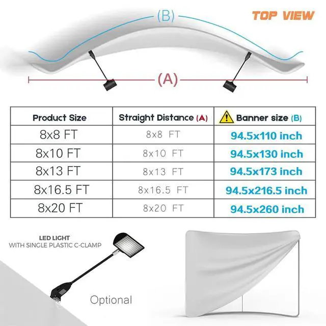 Alt view image 3 of 6 - Trade Show Backdrop Tension Banner Curved Tension Fabric Displays | 8x13 FT Custom H-D Printing Tension Fabric Backdrop 260g Heavy-Weight Trade Show Booth Tradeshow Backdrop