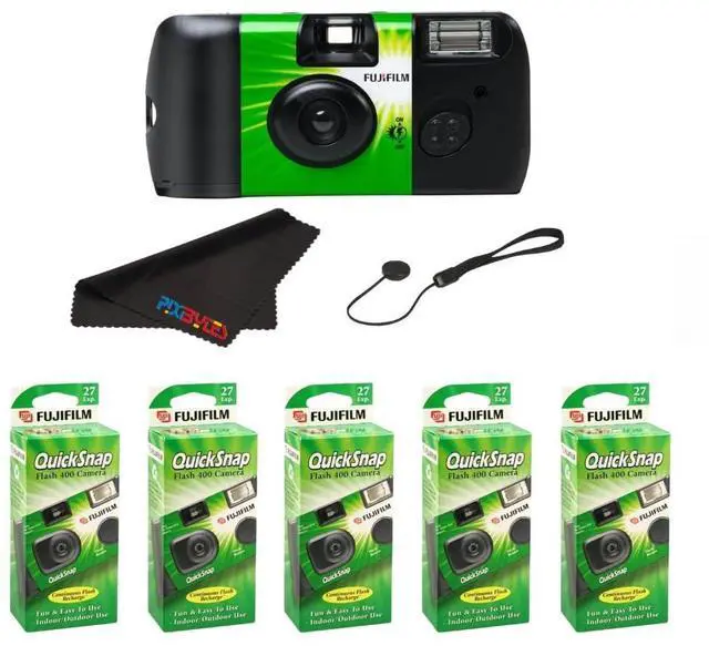 Main image of QuickSnap Flash 400 One-Time-Use Camera with Cap Keeper... (5 Pack (QuickSnap))