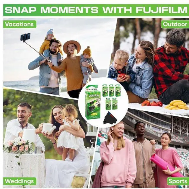 Alt view image 7 of 7 - QuickSnap Flash 400 One-Time-Use Camera with Cap Keeper... (5 Pack (QuickSnap))