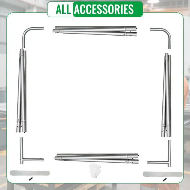 Alt view image 3 of 6 - Custom Tension Fabric Backdrop Stand for Trade Show Display, Aluminum Display Backdrop Holders for Business Advertising, Wedding & Party - 7.5x7.5 FT Stand Only