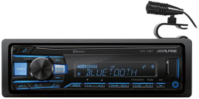 Alt view image 2 of 7 - UTE-73BT Digital Media Advanced Bluetooth Car Receiver w/AUX/USB+Remote