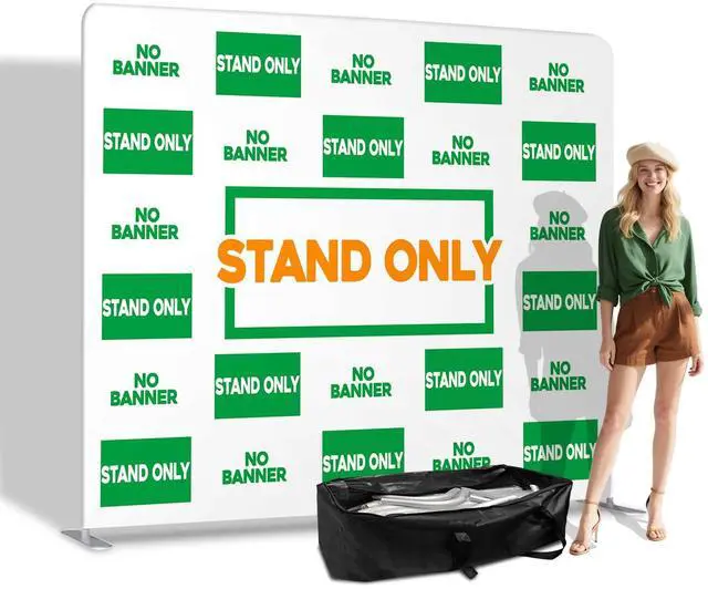 Main image of Custom Tension Fabric Backdrop Stand for Trade Show Display, Aluminum Display Backdrop Holders for Business Advertising, Wedding & Party - 7.5x7.5 FT Stand Only