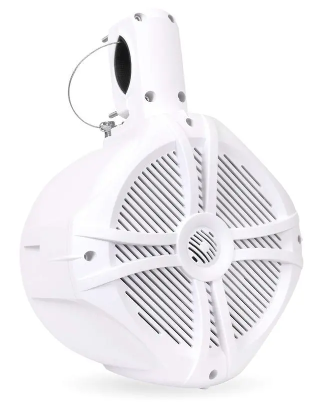 Alt view image 2 of 7 - BWT8LED 600W Peak (300W RMS) 8" White Marine Tower Speakers | With Multi-Color LED Lighting and Remote for Boats/ATV/UTV/Motorcycles/SxS/Golf Cart