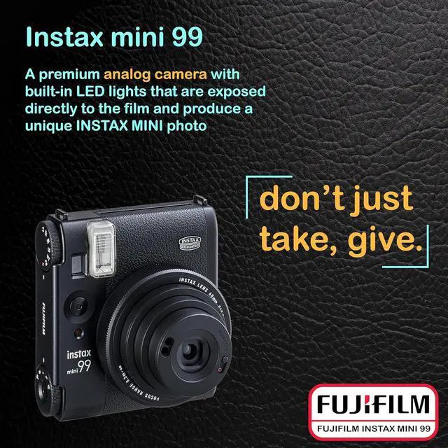 Alt view image 5 of 7 - Instax Mini 99 Instant Film Camera (Black) (Camera + 2 Film (40 Exposure))
