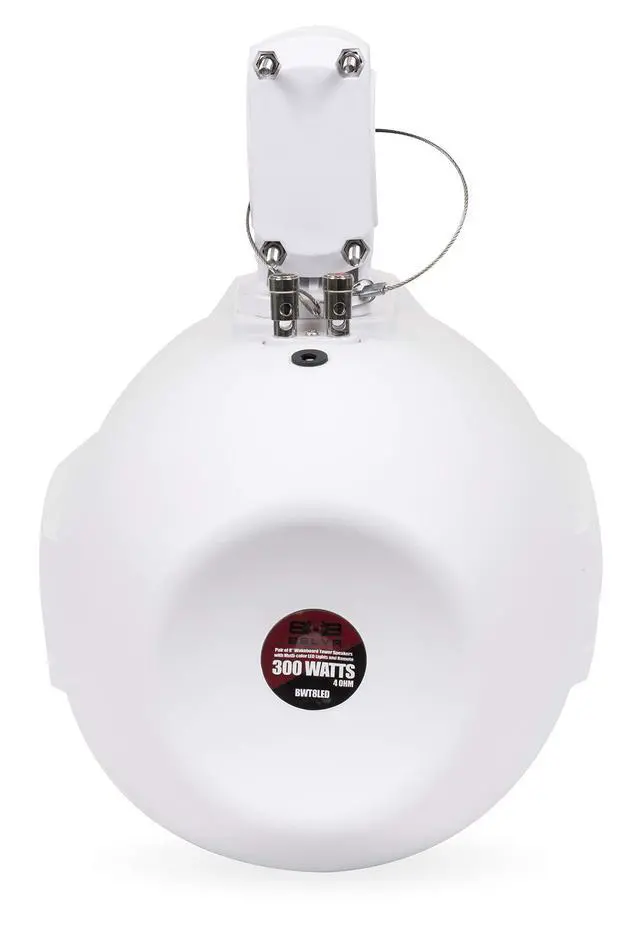Alt view image 4 of 7 - BWT8LED 600W Peak (300W RMS) 8" White Marine Tower Speakers | With Multi-Color LED Lighting and Remote for Boats/ATV/UTV/Motorcycles/SxS/Golf Cart