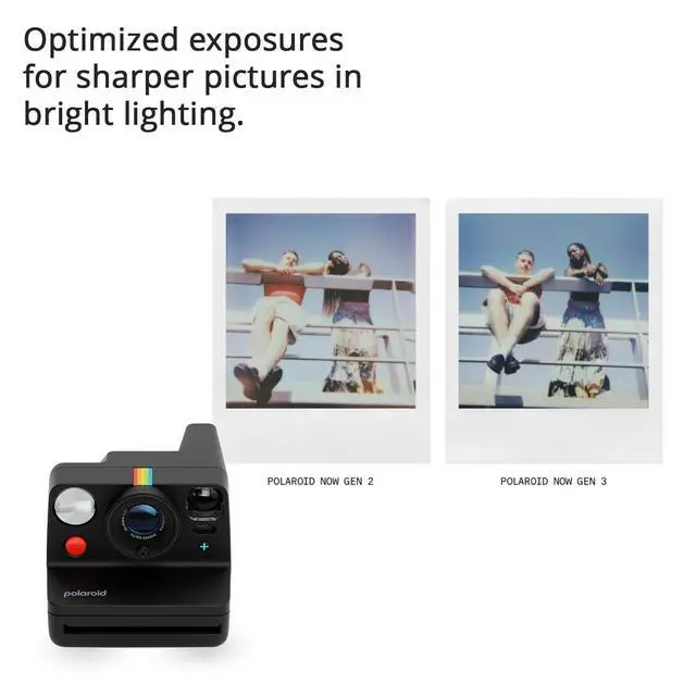 Alt view image 3 of 7 - Now Generation 3 Instant Camera Bundle (Black) | Two-Lens Autofocus System, W Film for i-Type Cameras, Built-in Tripod Mount, (3 items)