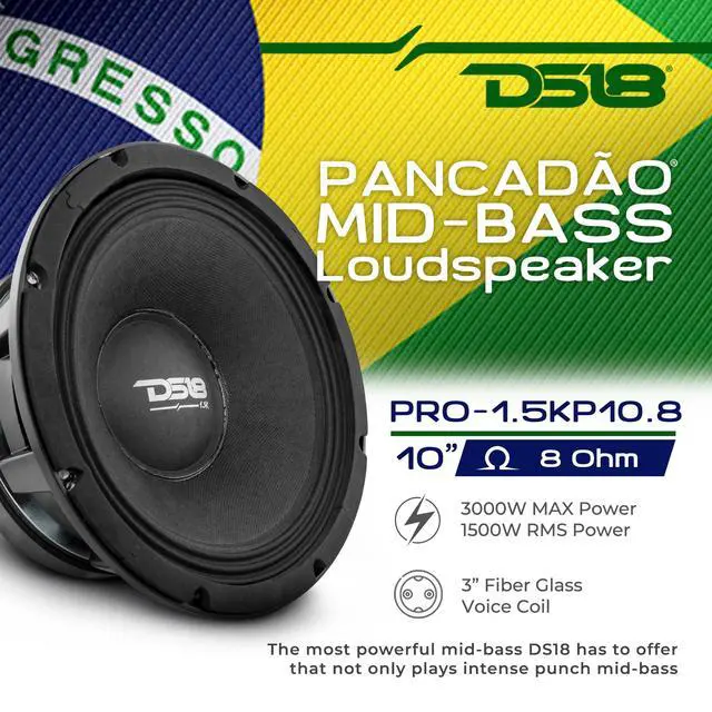 Alt view image 3 of 7 - PRO Brazilian MID BASS Loudspeaker-Powerful Car Audio Midrange with Bass Response