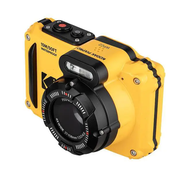 Alt view image 4 of 7 - PIXPRO WPZ2 Digital Camera (Yellow) | Waterproof, Shockproof & Dustproof Camera with 16MP Sensor, 1080p Video & 4X Optical Zoom | for Travel & Outdoor use + 32GB Card + Vlogger Tripod + More