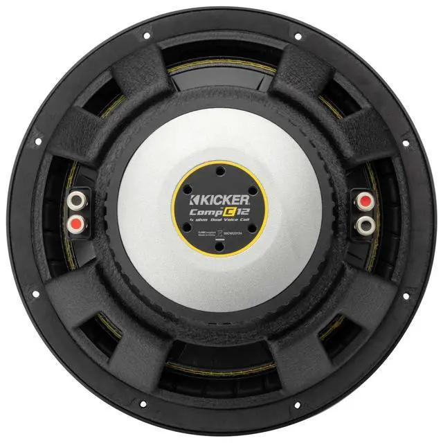 Alt view image 4 of 7 - 50CWCD124 CompC 12" Subwoofer, Dual 4-Ohm | Deep punchy bass on a budget, durable cone build, easy wiring options, great first upgrade, 12 inch size