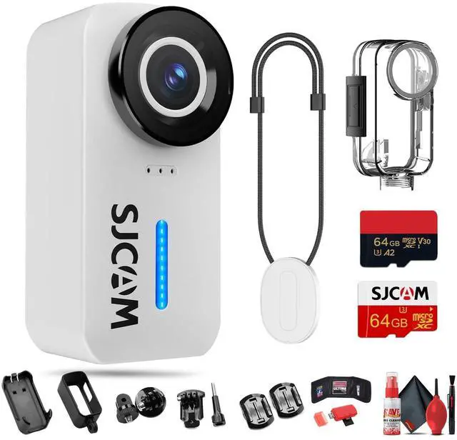 Main image of C110 Plus Action Camera with 4K Video, Gyro Stabilization, and Audio Recording, Bundle Including: 64GB Micro SD Card, Card Reader, Card Wallet, and USBC Adapter