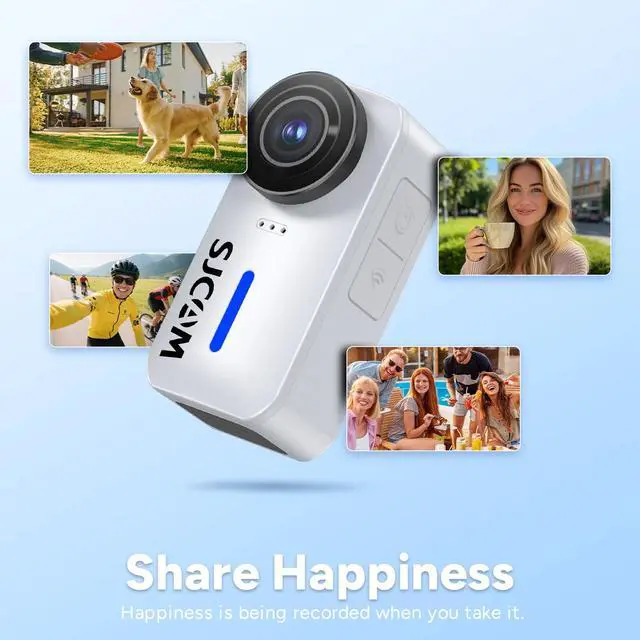 Alt view image 5 of 7 - C110 Plus Action Camera with 4K Video, Gyro Stabilization, and Audio Recording, Bundle Including: 64GB Micro SD Card, Card Reader, Card Wallet, and USBC Adapter