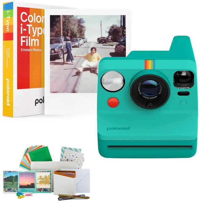 Main image of Now Generation 3 Instant Camera (Teal) Bundle | Includes Now Gen 3 Plus 8-Exposure I-Type Film, USB-C Rechargeable, 2-Lens Autofocus, Tripod Mount