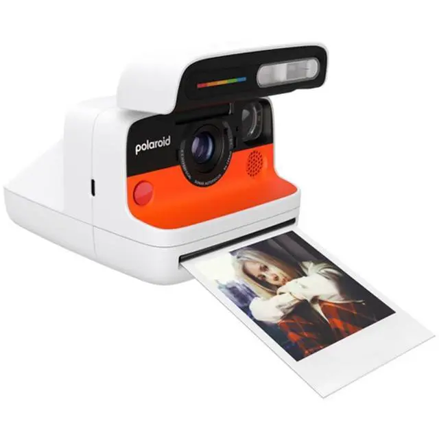 Alt view image 4 of 7 - Flip Instant Camera Color Starter Set | White, 8 Exposures Bundle with Photo Album & Colored Frames + Cleaning Cloth (3 Items)